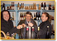 Gute Laune bei der Verkostung